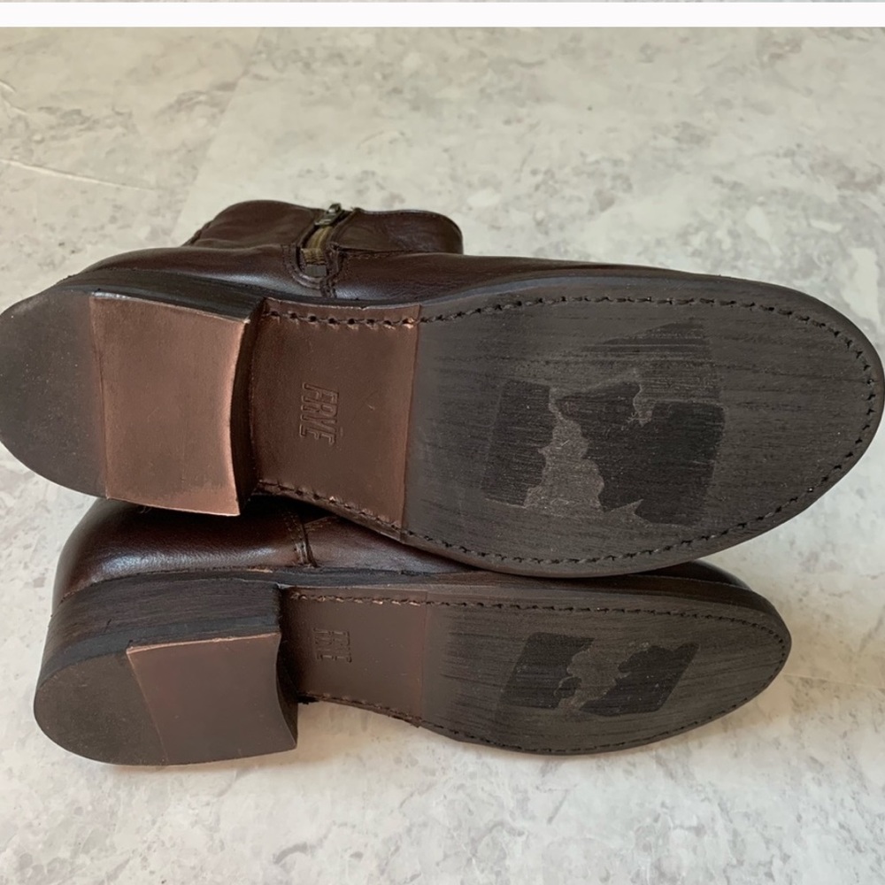 NEW Frye Burnished Leather Vicky Low Mid Boots 7 - Picture 4 of 8